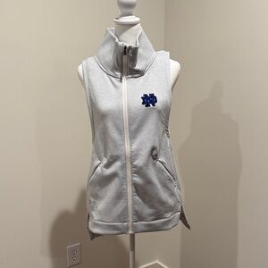 Under Armour Notre Dame embroidered Gray Zip-Up Vest